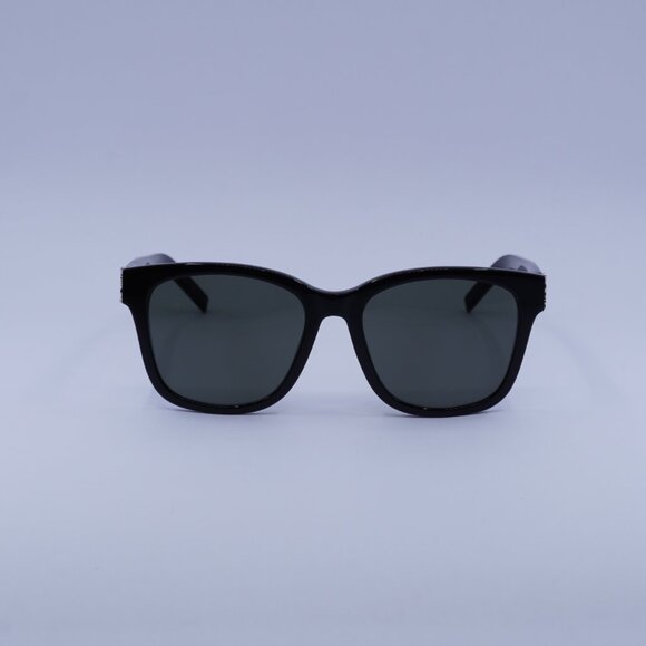 Saint Laurent SLM68 001 Sunglasses Black Square Frame, Grey Lenses - Picture 3 of 10